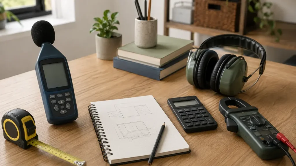 Quiet Tech Reviews & Buying Guides | QuietTechReport Sound-level meter, calculator, tape measure and electrical meter used for product research
