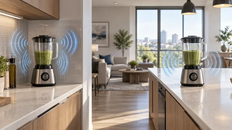 Blender crowded against a hard kitchen corner compared with placement on an open island
